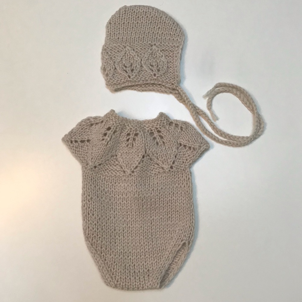 Newborn Knot Romper and Hat